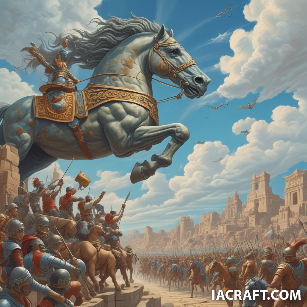 image, haut du ciel bleuté et ans nuage,  plusieurs des têtes de divinités, dieux et déesses floutés...