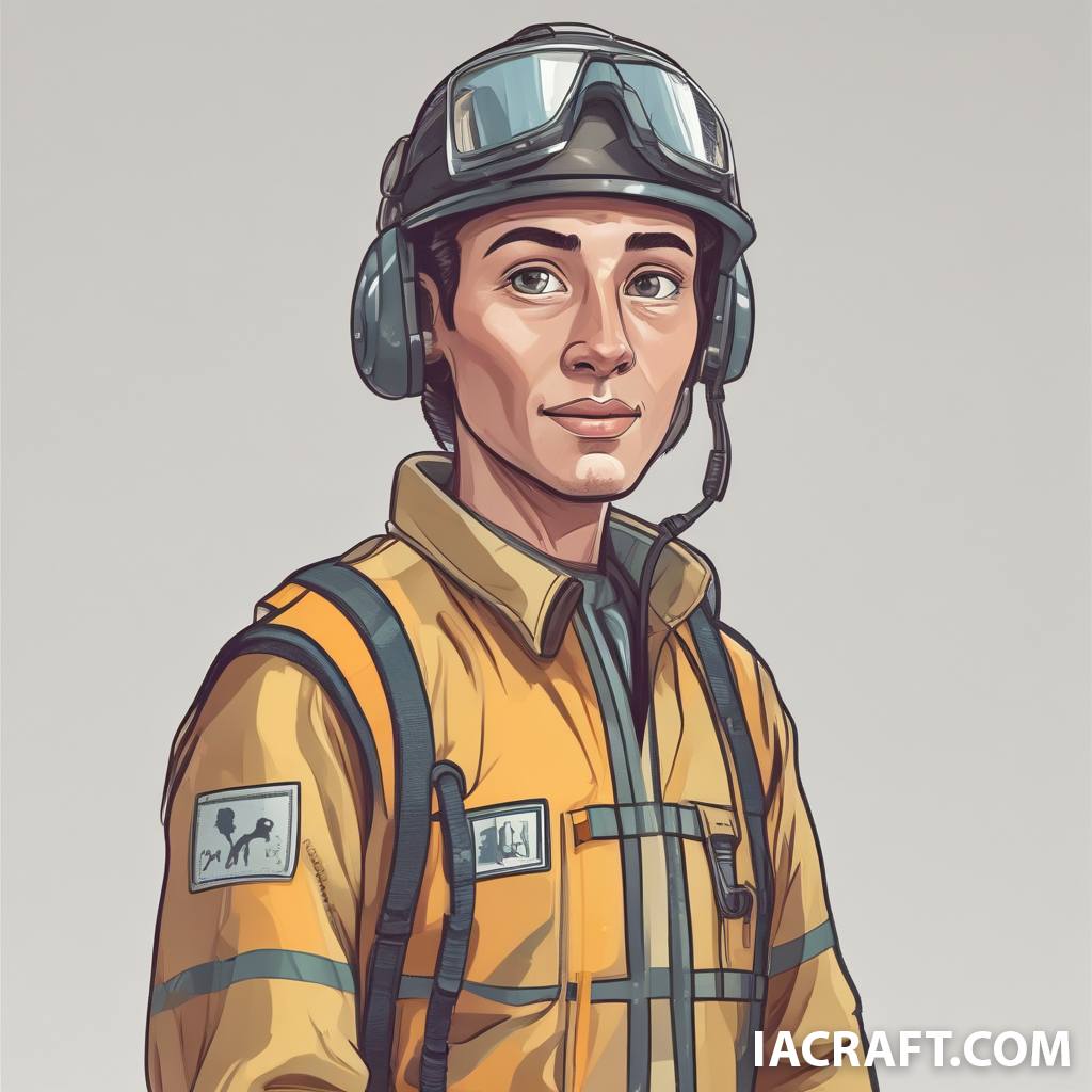 Dessine un secouriste en gros plans vu de face.  Sur un fond transparent Format PNG