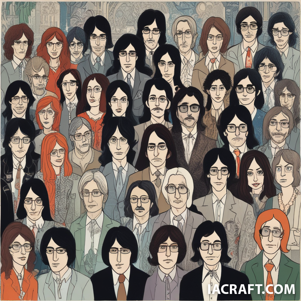 J'aimerais une image en dessin stylisé (presque une photo) qui comporte la bande à Serge Lama. Ils s...
